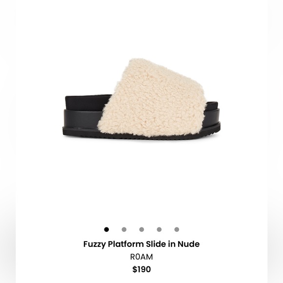 ROAM Fuzzy Platform Slide in Nude NWOT - Picture 1 of 6